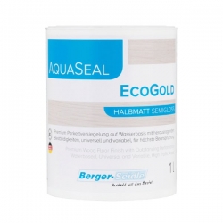 Лак для паркета Однокомпонентный акрилово-полиуретановый лак на водной основе «Berger Aqua-Seal EcoGold» Aqua-Seal EcoGold Матовый Объем : 1 л