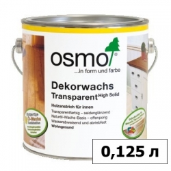 Цветные масла OSMO (ОСМО) Dekorwachs Transparent — 0,125 л