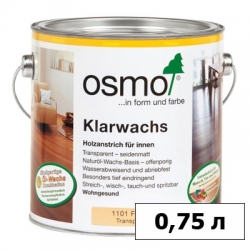 Масло OSMO (ОСМО) с воском для твердых пород Klarwachs — 0,75 л