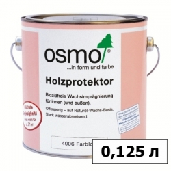 Пропитка OSMO (ОСМО) для древесины с водоотталкивающим эффектом Holzprotektor — 0,125 л