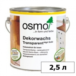 Цветные масла OSMO (ОСМО) Dekorwachs Transparent — 2,5 л