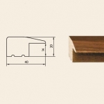 Молдинг завершающий 40х21х2700 мм
