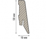 Плинтус ламинированный Kronotex 19х58х2400 мм