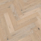 Паркетная доска Паркетная доска Meister Herringbone Дуб Белый мытый (White washed) однополосная